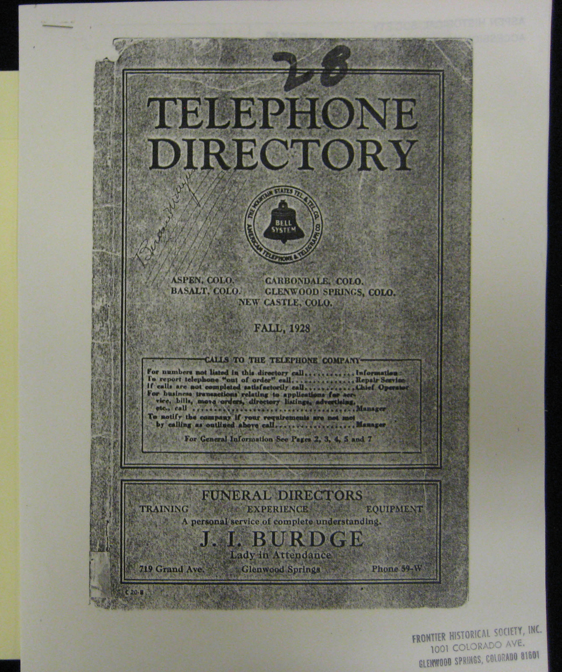 1928 Directory (Fall)