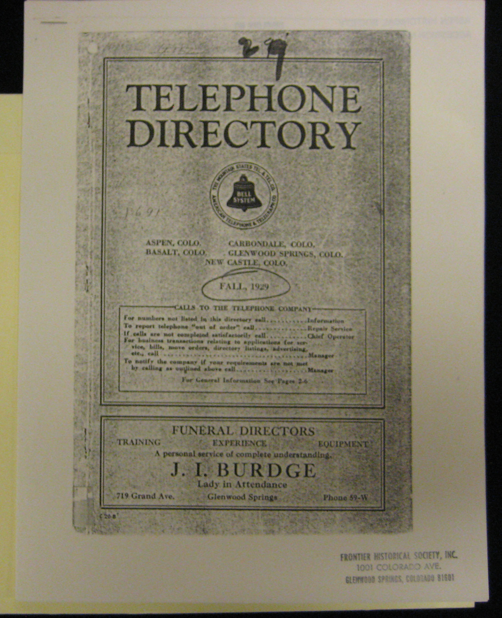 1929 Directory (Fall)